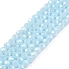 Electroplate Glass Beads Strands EGLA-A044-P4mm-A06-1