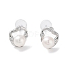 Natural Pearl Stud Earrings for Women EJEW-C082-08P-1