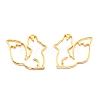 Hollow Alloy Open Back Bezel Pendants PALLOY-WH0080-34G-RS-1
