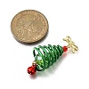 Christmas Electroplate Glass Pendants PALLOY-JF04364-02-2