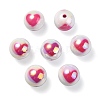 UV Plating Rainbow Iridescent Acrylic Beads X1-OACR-F004-09E-2