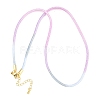 Braided Polycotton Cord Necklaces Making MAK-F038-B15-G-1