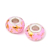 Opaque Resin Rondelle European Beads RESI-Z046-01I-2