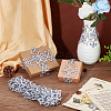 Polyester Floral Embroidery Lace Trim OCOR-WH0079-89-4