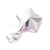 Mixed Color Glass Pendants PALLOY-JF02423-02-4