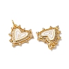 Rack Plating Brass Micro Pave Clear Cubic Zirconia Charms KK-D074-04G-02-3