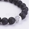 Lava Rock Braided Bead Bracelets BJEW-JB02954-01-2