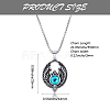 Wing with Evil Eye Pendant Necklace Lucky Spiritual Protection Necklaces Hip-hop Punk Style Charm Titanium Steel Jewelry for Men and Women JN1116A-2