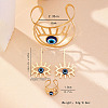Hollow Out Evil Eye Alloy Resin Cuff Bangles & Cuff Rings & Stud Earrings Sets FS-WG3F92B-01-2