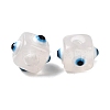 Resin Evil Eye European Beads RESI-A021-07-1