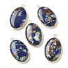 Dyed Synthetic Imperial Jasper Pendants G-D337-03F-G-1