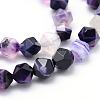 Natural Striped Agate/Banded Agate Beads Strands G-F523-03B-8mm-3