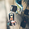 4Pcs 4 Styles Japanese Style Alloy Enamel Lucky Cat & Fish Pendant Keychain KEYC-GO0001-06-5