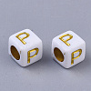 Plating Acrylic Beads SACR-S297-09P-2
