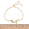 Brass Micro Pave Clear Cubic Zirconia Slider Bracelets BJEW-C089-05G-5
