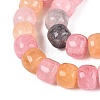 Ombre Effect Dyed Glass Beads Strands GLAA-Q106-05B-A03-3