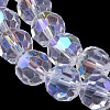 Electroplate Glass Beads Strands X-EGLA-J042-8mm-AB03-3