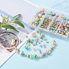 497Pcs 5 Style Rainbow ABS Plastic Imitation Pearl Beads OACR-YW0001-07B-9