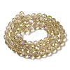 Electroplate Transparent Glass Beads Strands X-EGLA-A035-T10mm-L22-2