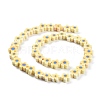 Handmade Flower Printed Polymer Clay Beads Strands X-CLAY-M003-07C-2