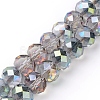 Electroplate Glass Faceted Rondelle Beads Strands EGLA-D020-10x8mm-15-3