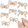8Pcs 4 Styles Bowknot Alloy Rhinestone Shoe Decorations AJEW-PH0011-73-1