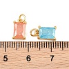 Brass & Glass Pendants KK-Q085-15G-3