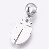 304 Stainless Steel European Dangle Charms STAS-O097-06A-2