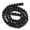 Natural Black Tourmaline Beads Strands G-G927-46-7