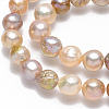 Natural Baroque Pearl Keshi Pearl Beads Strands PEAR-S012-69-3
