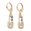 Real 18K Gold Plated Brass Dangle Leverback Earrings EJEW-L269-016G-01-1