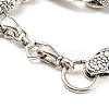 Bohemia Style Alloy Snake Link Chain Bracelets for Women BJEW-H327-01AS-3