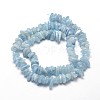 Natural Aquamarine Chip Beads Strands G-E271-96-3