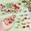 72Pcs 12 Colors Polyester European Beads OPDL-PH0001-08-3