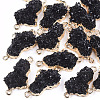 Electroplate Druzy Resin Links connectors X-RESI-S366-05A-1
