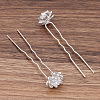 Hair Accessories Iron Hair Fork Findings OHAR-PW0001-078S-1