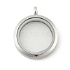 304 Stainless Steel Floating Locket Pendants STAS-E443-41P-02-1