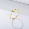 Evil Eye 925 Sterling Silver Micro Pave Cubic Zirconia Finger Rings for Women FS-WG42376-07-1