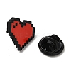 Zeld Pixel Heart Alloy Brooches JEWB-I032-05EB-01-3