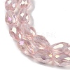 Transparent Electroplate Glass Beads Strands EGLA-N013-T4mm-B18-3