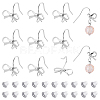 SUPERFINDINGS 24Pcs Bowknot Shape Brass Earring Hooks KK-FH0007-22-1