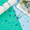 350Pcs 10 Styles Baking Paint Transparent Glass Beads GLAA-PH0004-60-4