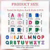 52Pcs 26 Styles Opaque Acrylic European Beads OACR-UN0001-08-3