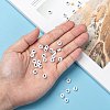 Mix Numbers White Flat Round Acrylic Beads X-PB9111-7