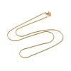 Brass Square Snake Chain Necklaces MAK-L009-05G-1