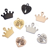 8Pcs 8 Style Vacuum Plating 304 Stainless Steel Charms STAS-SZ0001-69-1