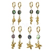 Ocean 304 Stainless Steel and Paua Shell Dangle Earrings EJEW-JE07109-2