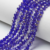 Electroplate Transparent Glass Beads Strands EGLA-A034-T2mm-H05-1