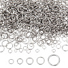 1000Pcs 5 Style 304 Stainless Steel Split Rings STAS-ME0002-63-1