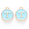 Golden Plated Alloy Enamel Charms ENAM-S118-04T-1